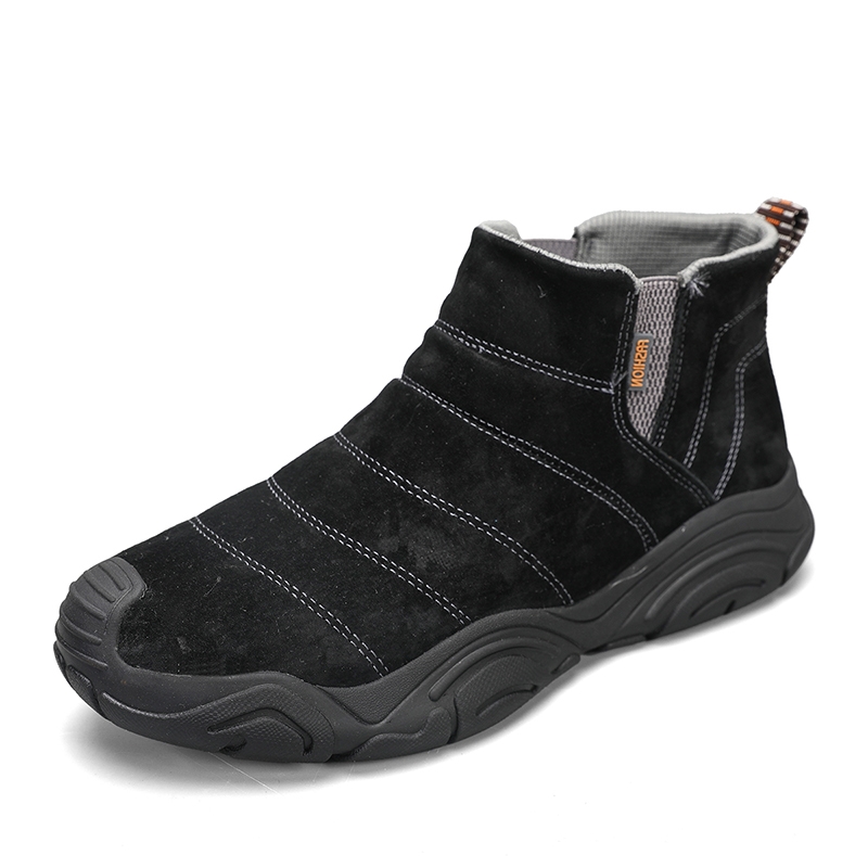 

Термостойкие, износостойкие, нескользящие, короткие зимние ботинки для мужчин MUSNODO, Black