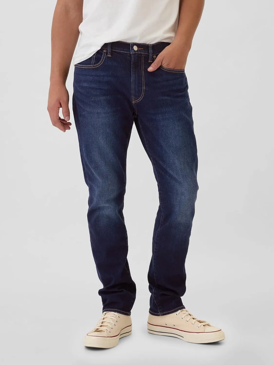 Джинсы Slim Fit GAP, Темная стирка — фото 3