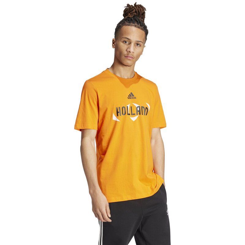 Футболка болельщика УЕФА Евро24 Нидерланды Adidas, оранжевый — фото 4