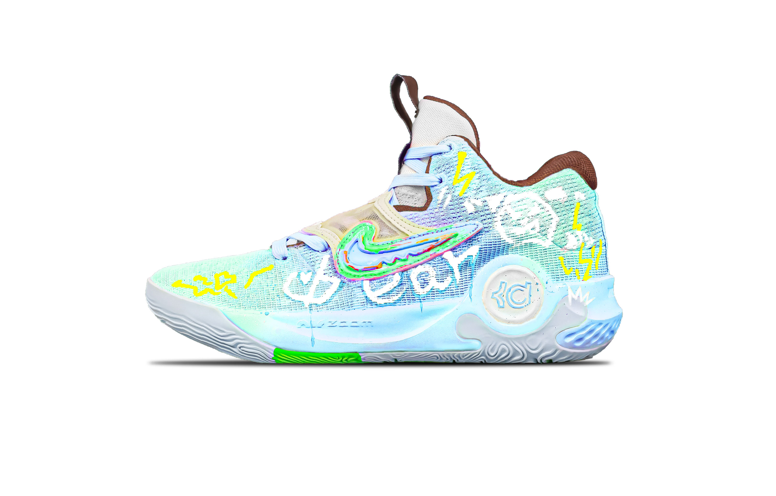 

Nike Баскетбольные кроссовки KD Trey 5 Dreamy Star Chase с амортизацией, противоскользящие и износостойкие, среднего размера, синие, мужские