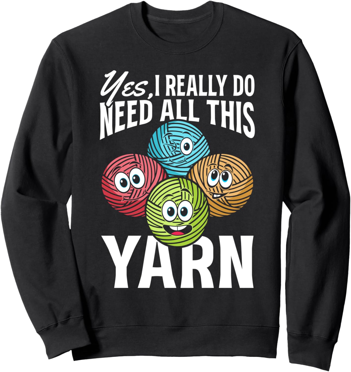 

Да, мне действительно нужна эта пряжа - вязаная толстовка Crocheting Crochet Lover, черный