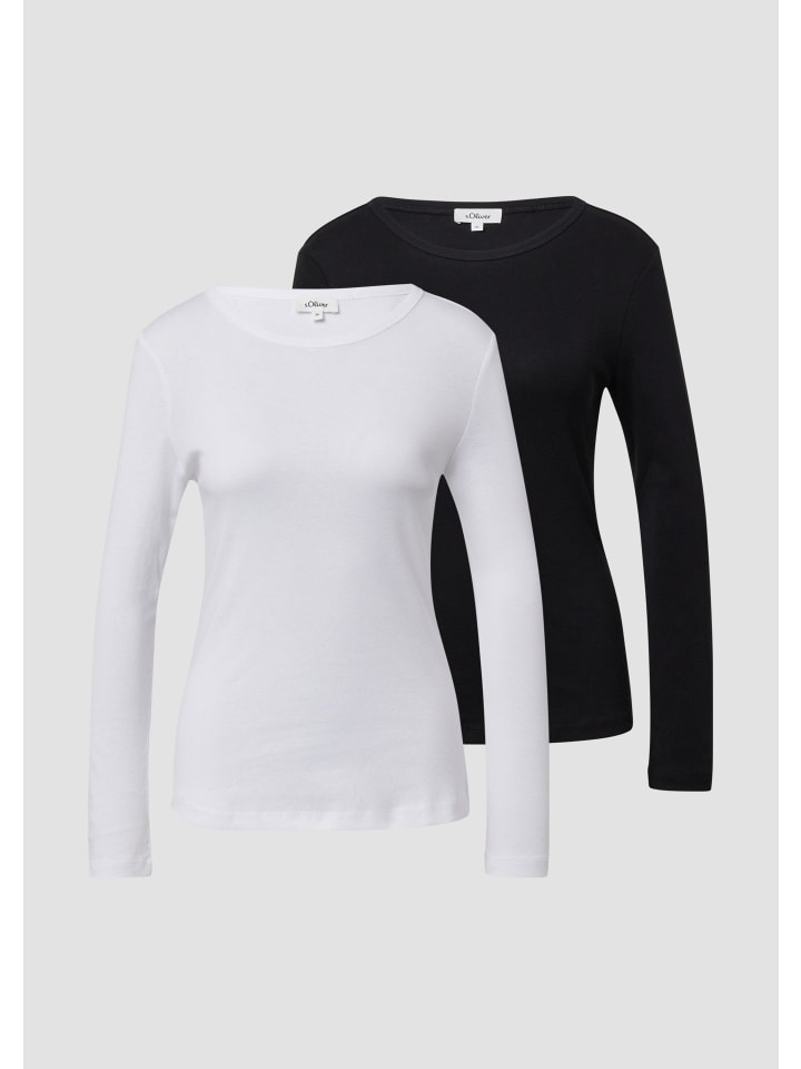 

s.Oliver Лонгслив белого цвета (01X9)