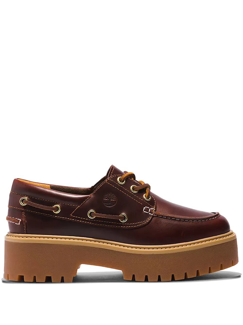 Лоферы на платформе с люверсами Timberland, коричневый