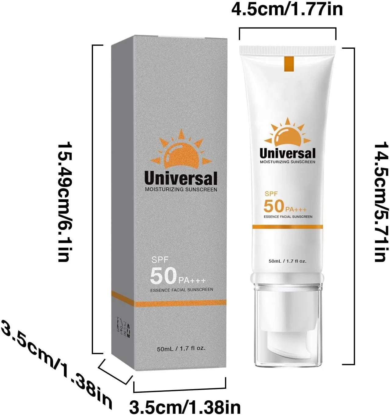 Солнцезащитный крем с тоном SPF50 Generic объем 50 мл белый — фото 3