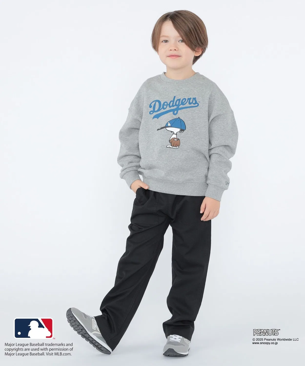 Свитшот SHIPS KIDS PEANUTS×MLB 100-125см черный — фото 4