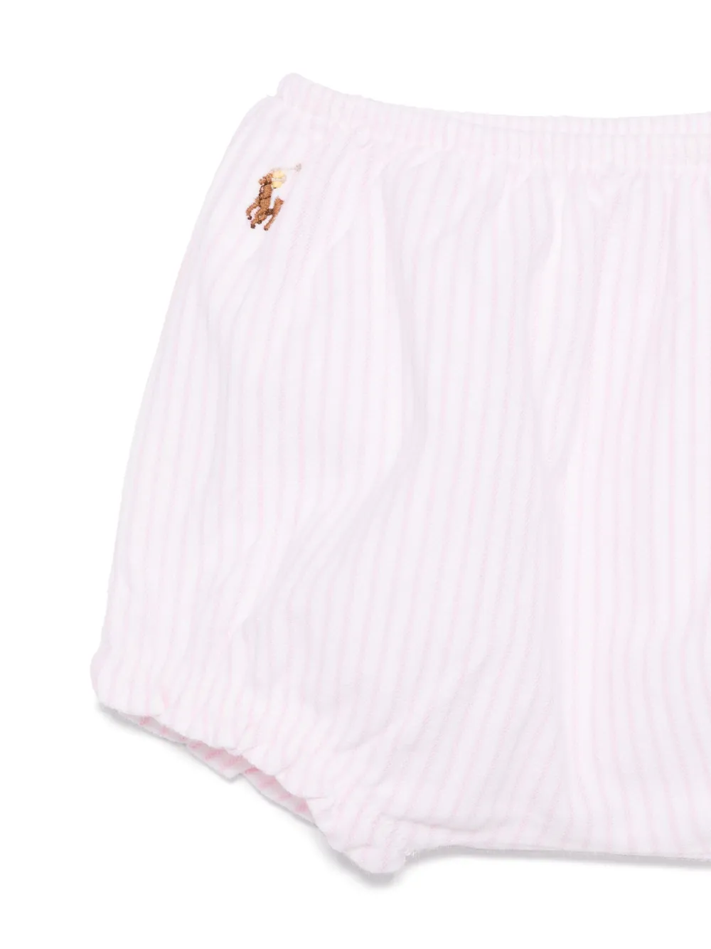 Комплект из футболки и полосатых шортов POLO RALPH LAUREN KIDS, розовый — фото 3