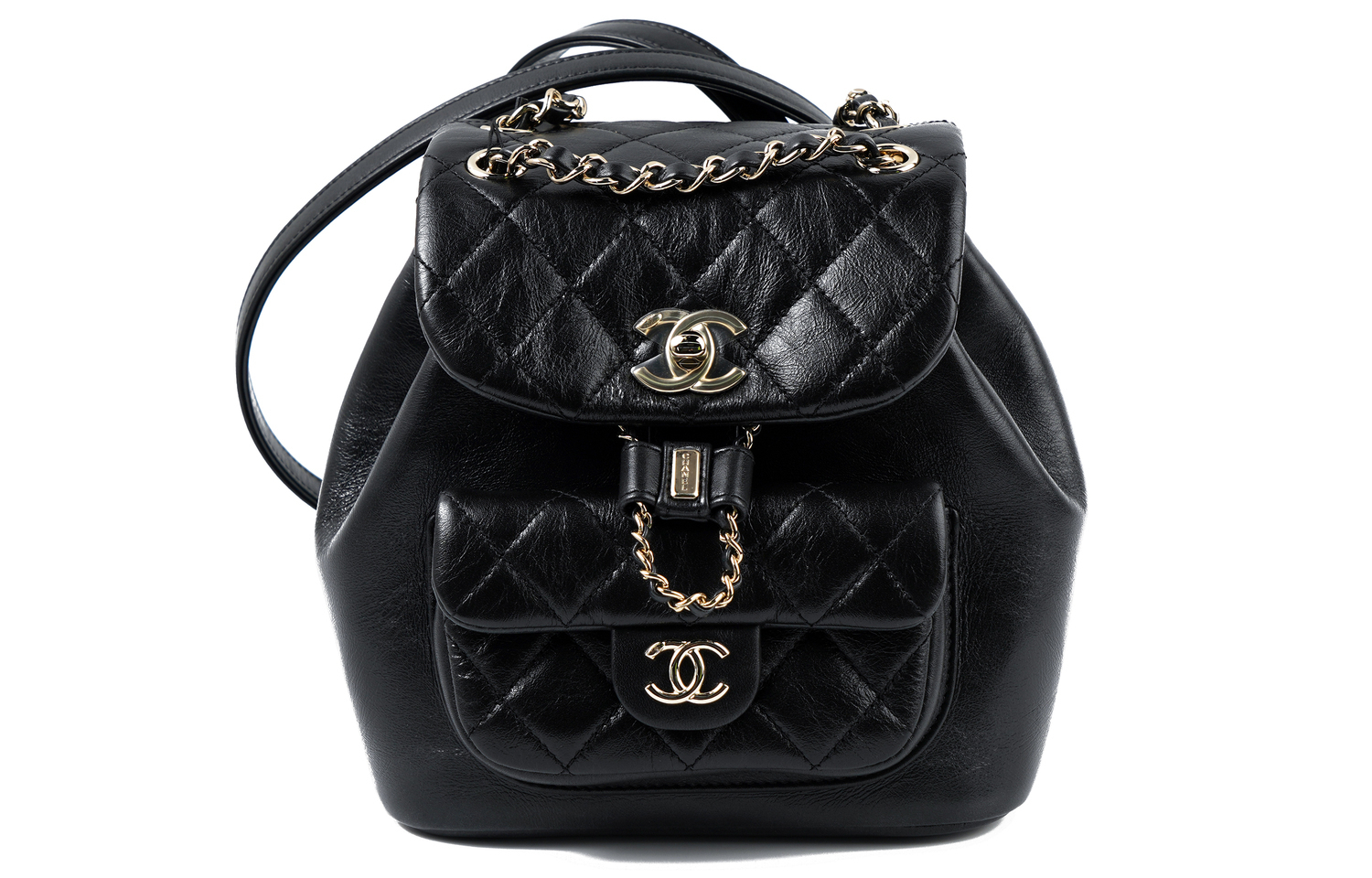 Кожаная сумка-рюкзак Chanel для женщин черный цвет — фото 2