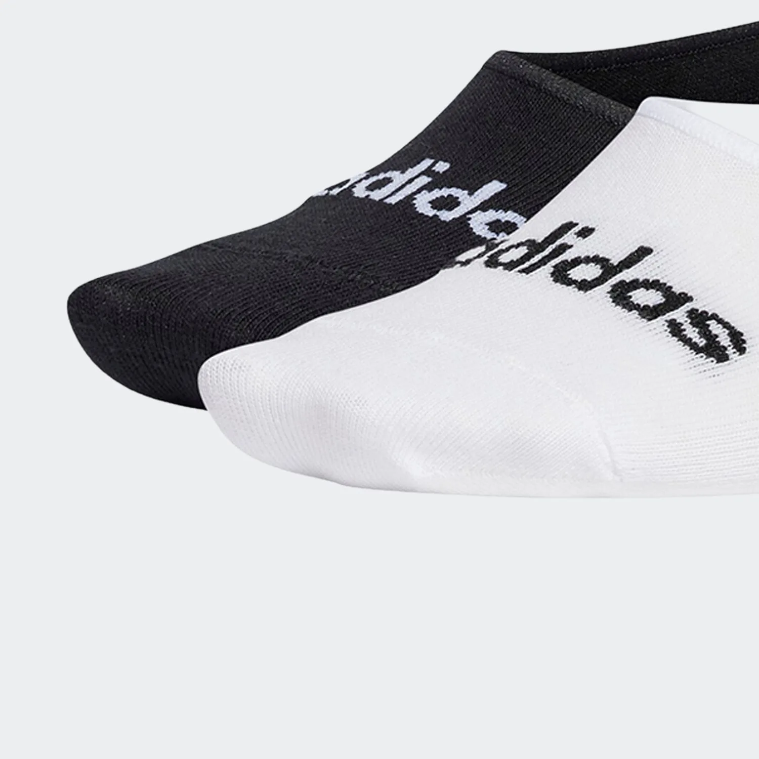 Носки ноу-шоу унисекс, 2 пары Adidas, 2 упаковки (черный + белый) — фото 3