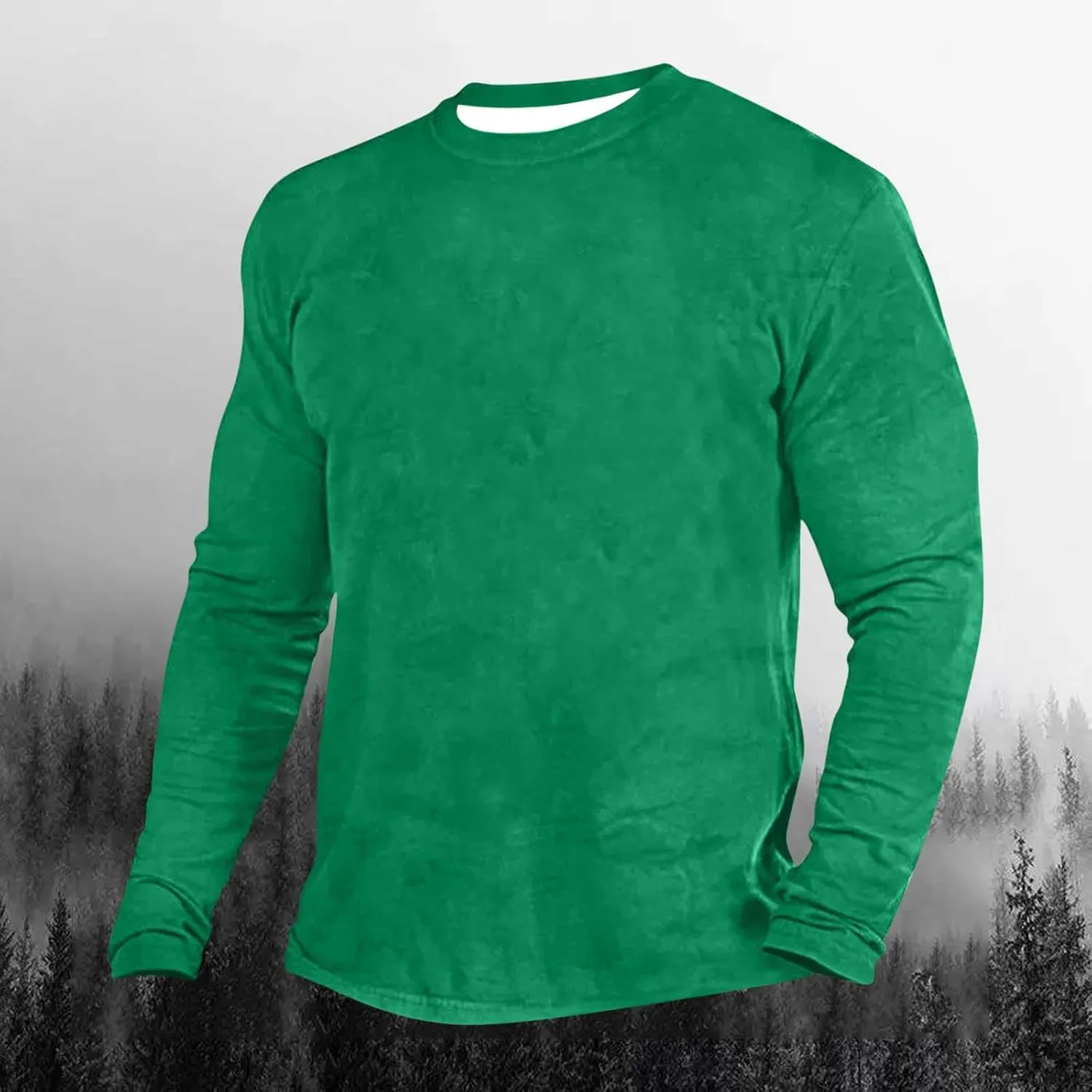 Мужская футболка с длинным рукавом Casual Lightweight Crew Neck Pullover — фото 2