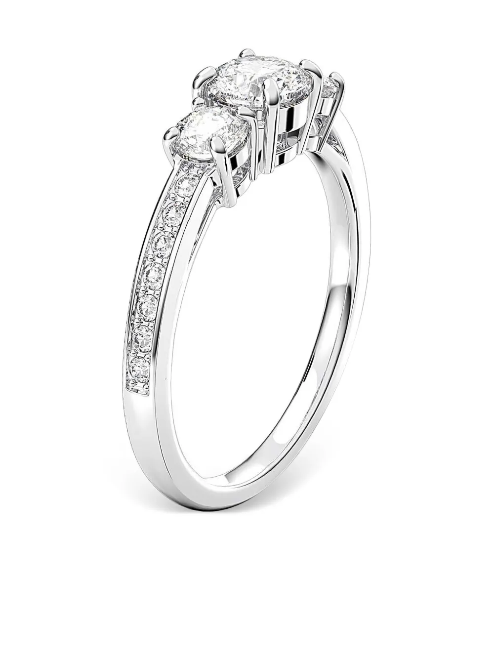 

Кольцо с камнями Swarovski, серый