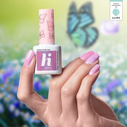 Полуперманентный УФ-гель-лак для ногтей Twinkle Pink, 5 мл — держится 2–3 недели с ультра-блестящим покрытием — маникюр и дизайн ногтей, Hi Hybrid — фото 2