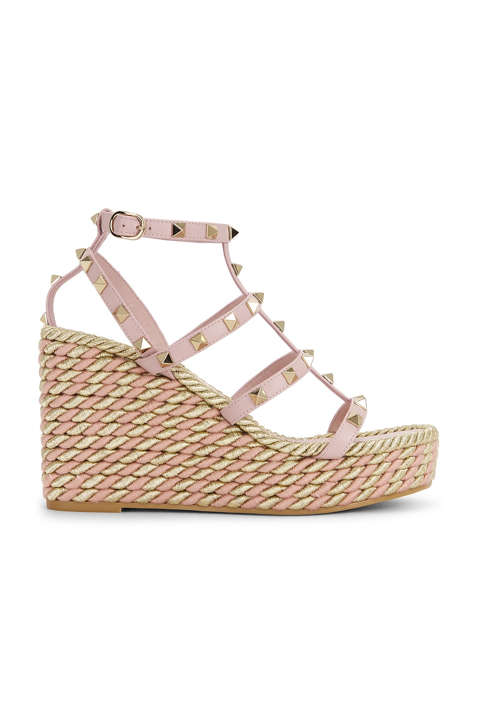 Rockstud Torchon Эспадрильи Wedge Valentino Garavani, Water Rose