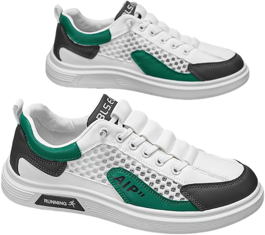 

Мужские дышащие кроссовки Hhhchpm с сеткой, мягкие, легкие, вентилируемые для повседневной носки на улице, зеленый