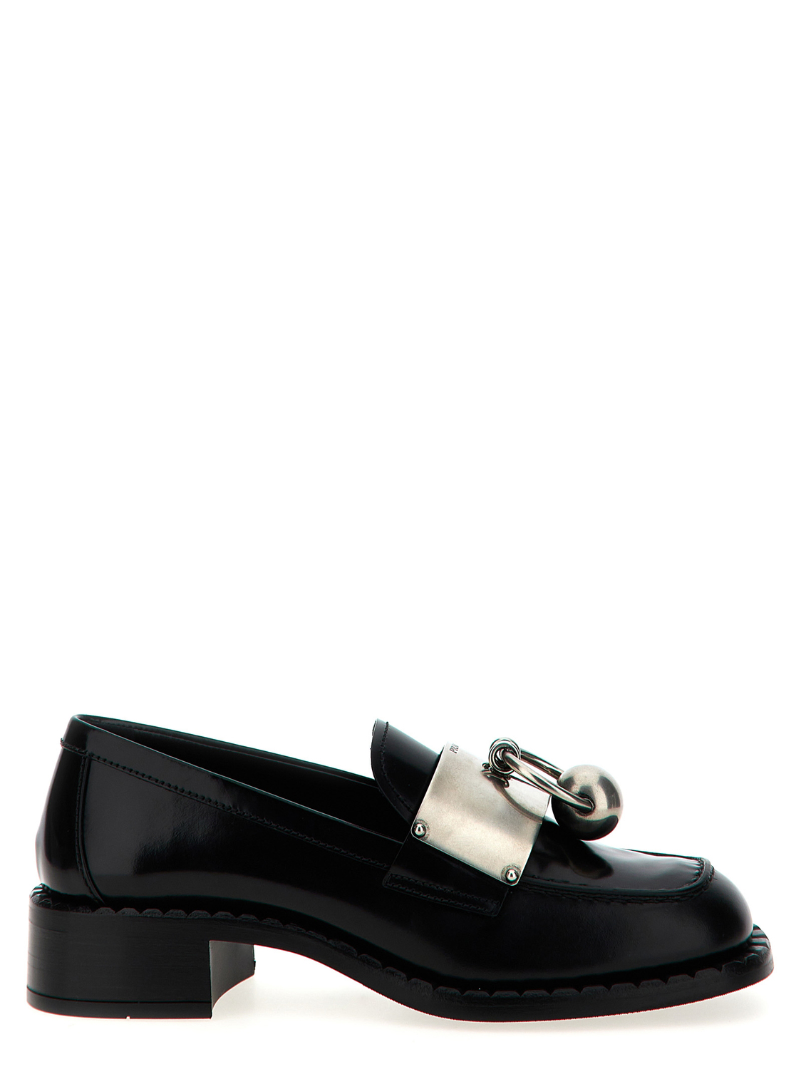 Лоферы с пирсингом Prada, черный