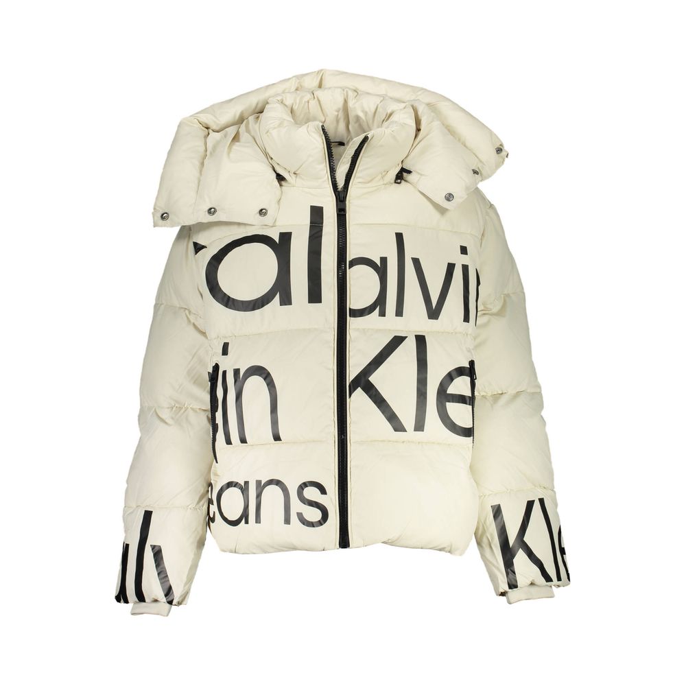 

Бежевая куртка из полиэстера Calvin Klein, бежевый