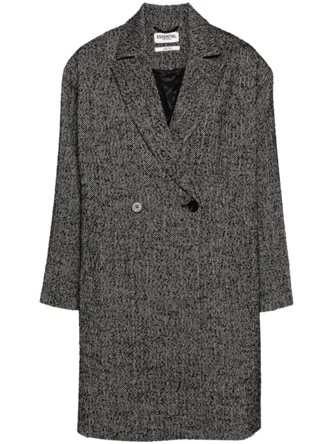 

Essentiel Antwerp пальто с шевронным узором, черный