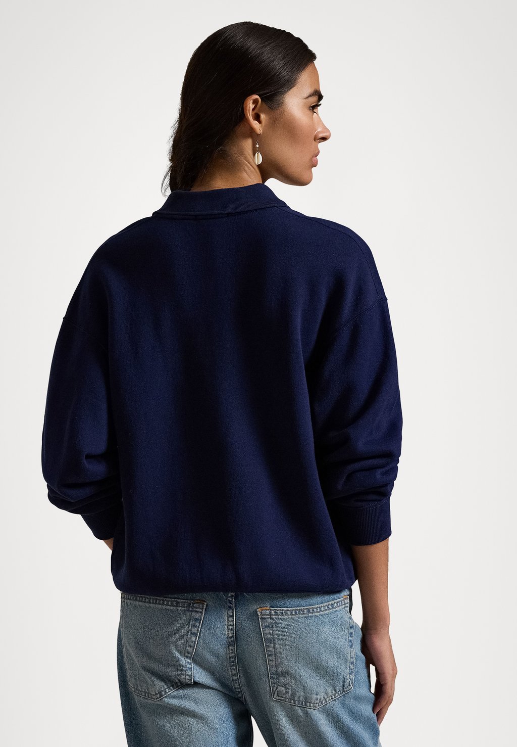 Толстовка POLO COLLAR FLEECE PULLOVER Polo Ralph Lauren, темно-синий — фото 3