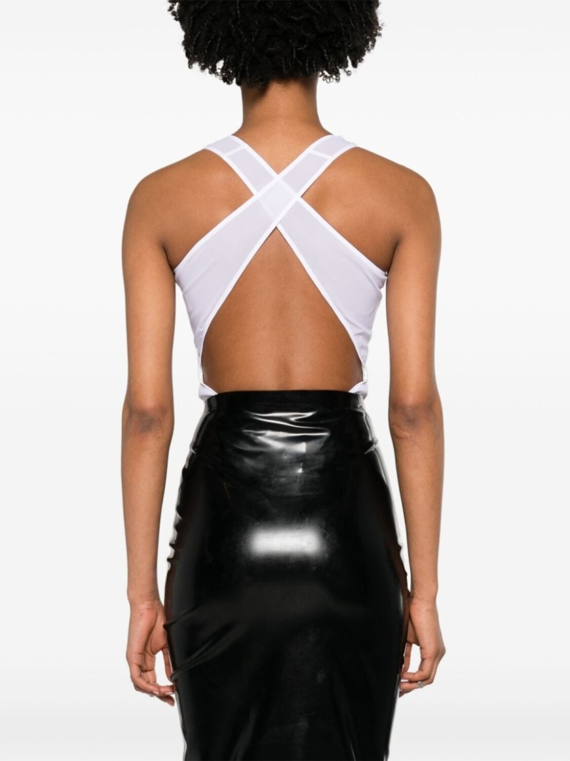Сетчатое боди Alaïa, белый — фото 4