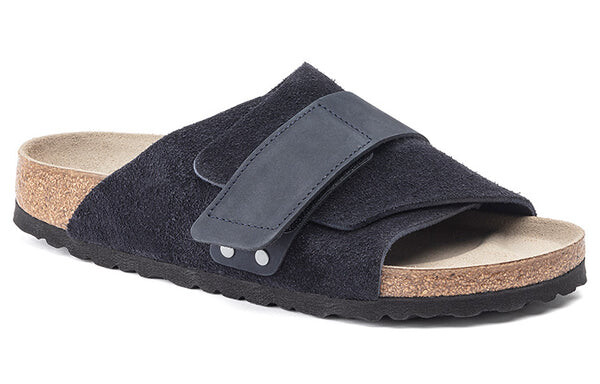 Тапочки kyoto nubuck-suede leather narrow fit sandals 'midnight blue' Birkenstock, синий — фото 3