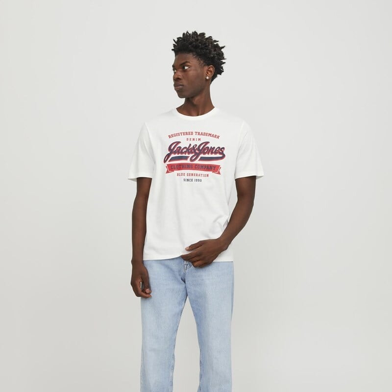 

Мужская футболка с логотипом jjelogo Jack & Jones, белый