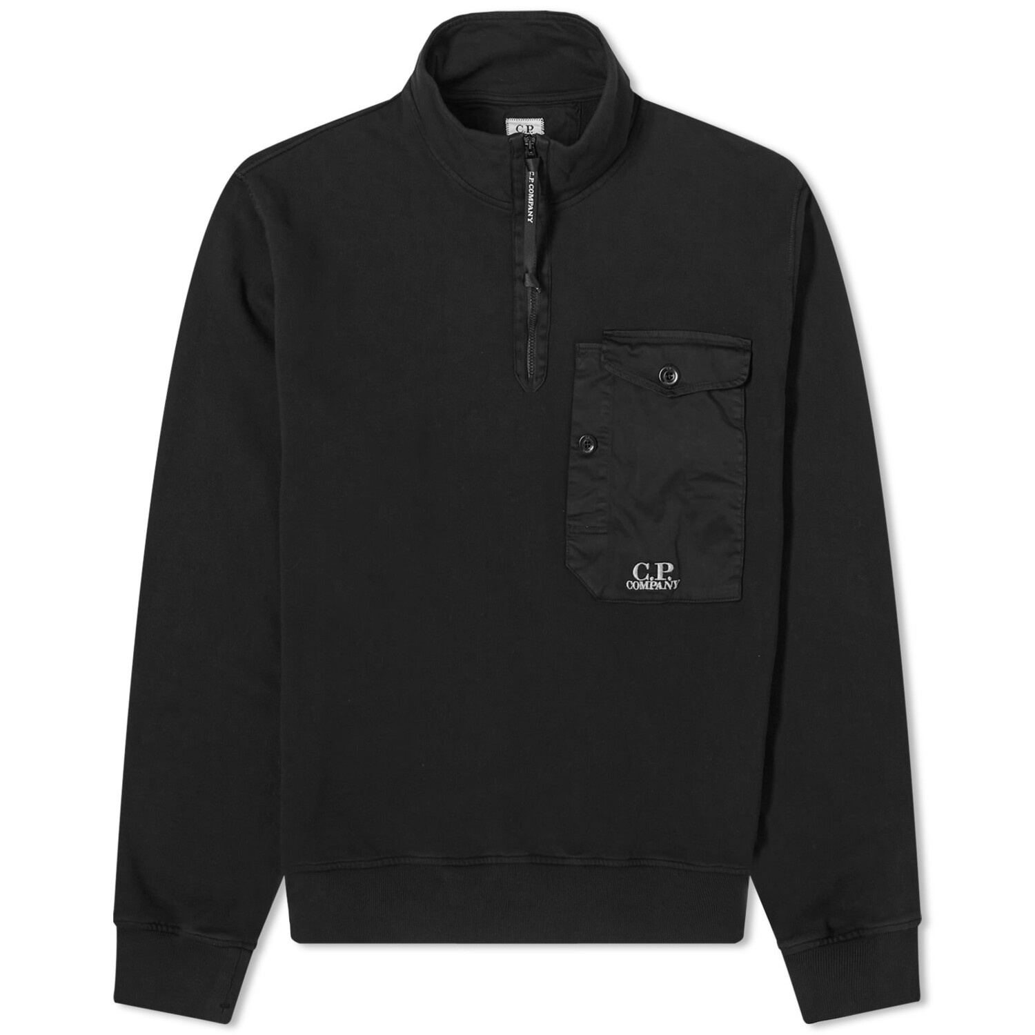 

Толстовка C.P. Company Quarter Zip Sweat, черный