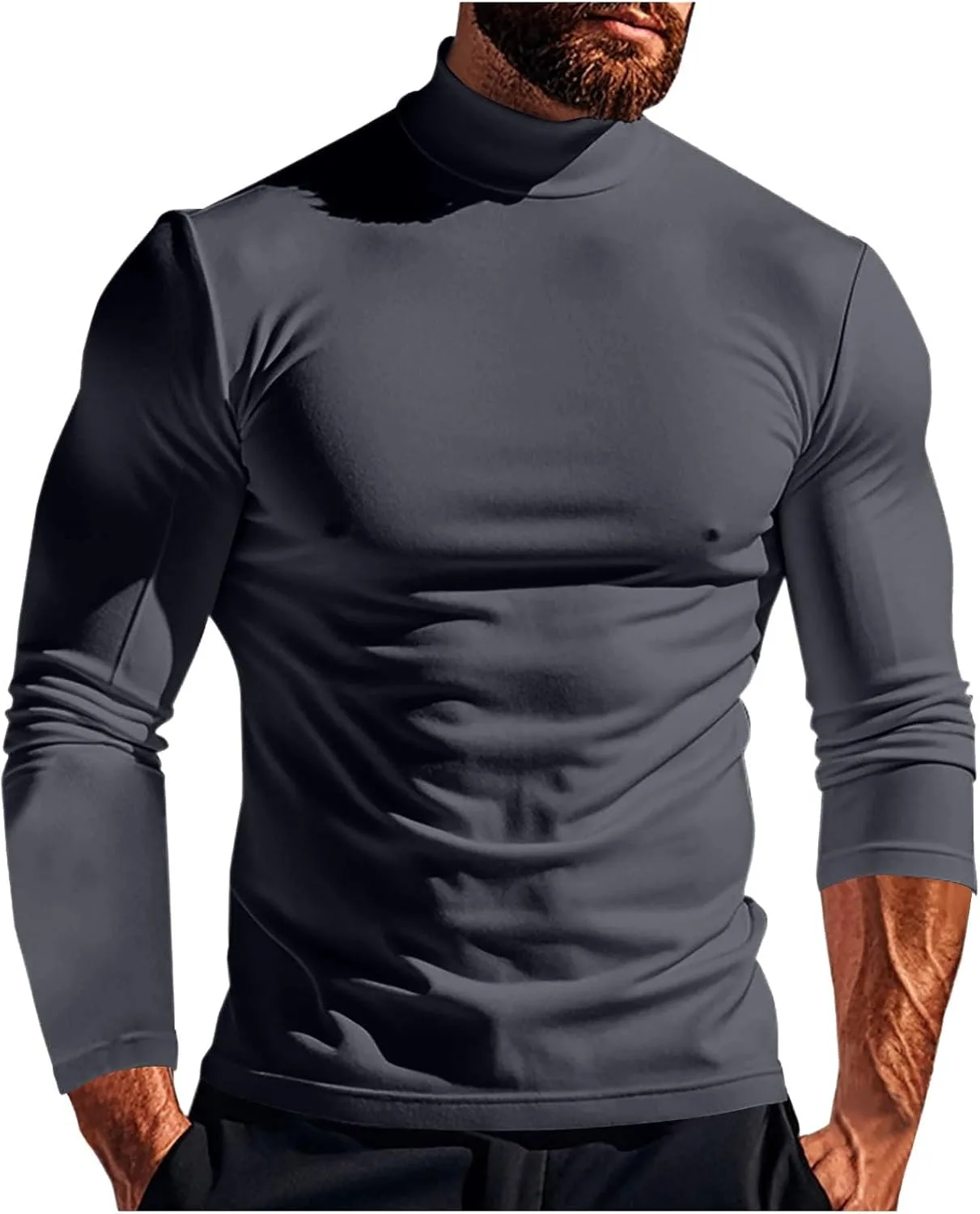 

Мужская водолазка с длинным рукавом Slim Fit