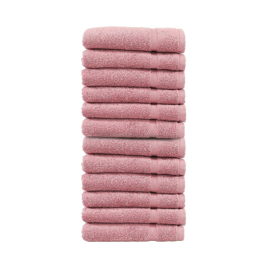 

Linum Home Textiles Турецкий хлопок Denzi Набор из 12 мочалок, цвет Tea Rose