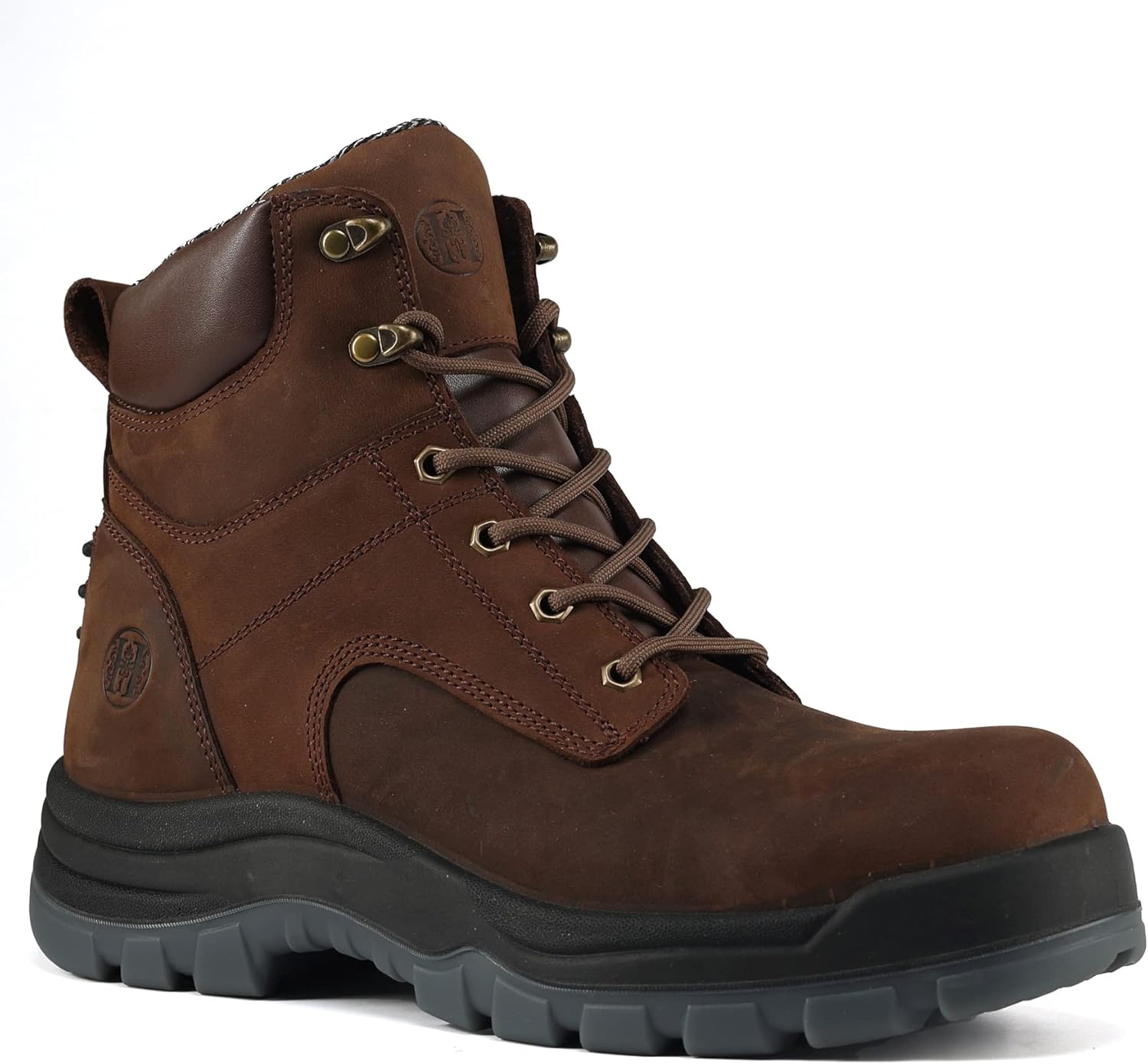 

Рабочие ботинки ROCK POSTER для мужчин, высота 15 см, мягкий носок, водостойкие, нескользящие, защита от проколов, легкие, прочные, дышащие, коричневый