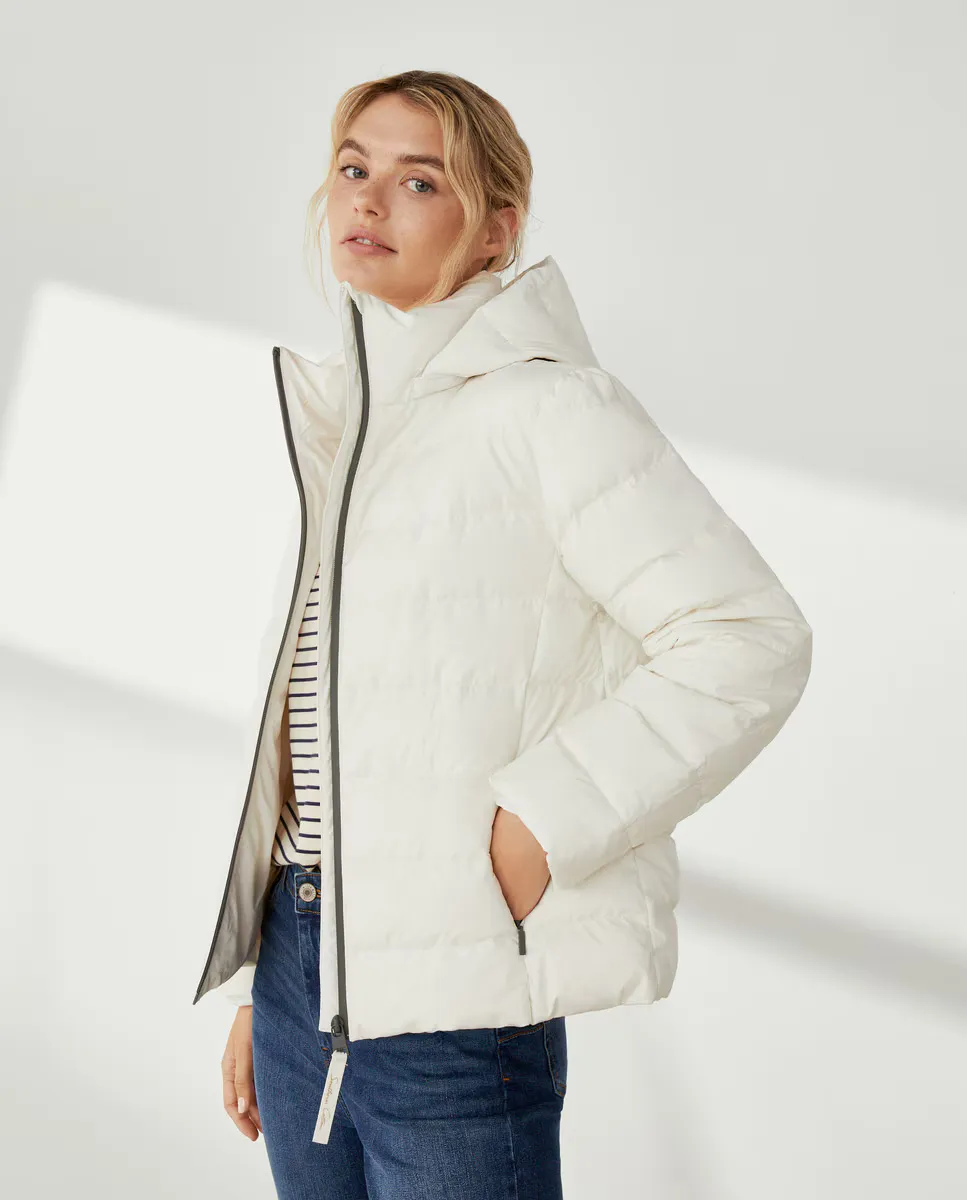 

Короткий пуховик с капюшоном Southern Cotton, цвет 120 Crudo