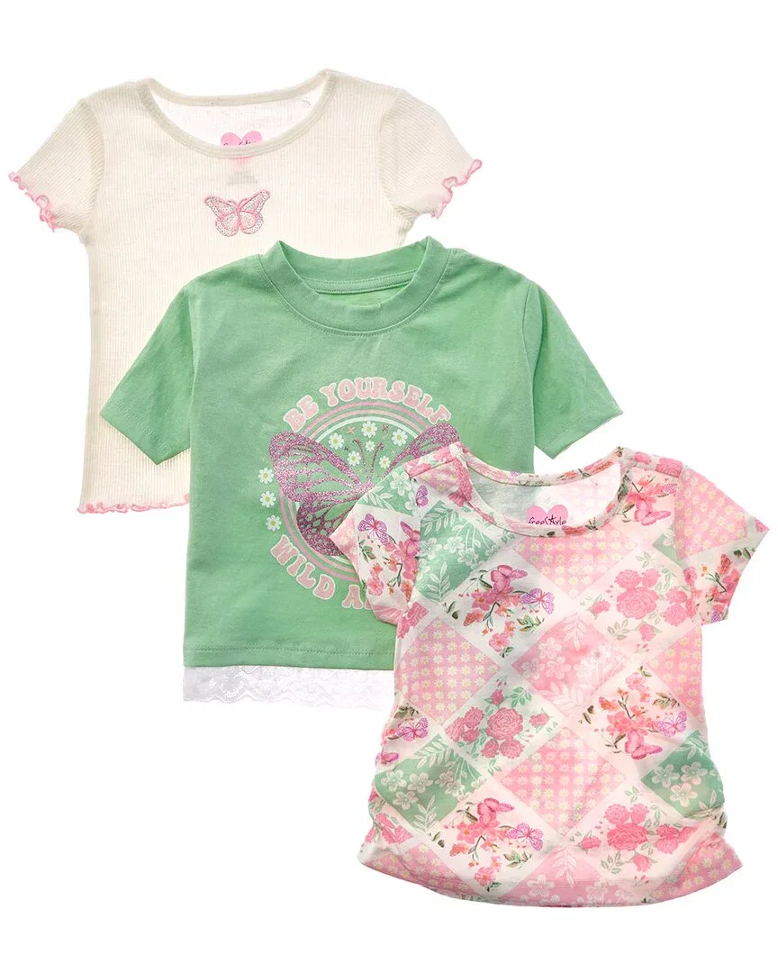 Набор из 3 топов Freestyle Pretty Butterfly Top, белый