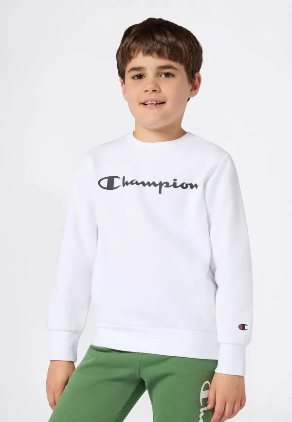 Свитшот с круглым вырезом и надписью «screwneck script shop» Champion, White