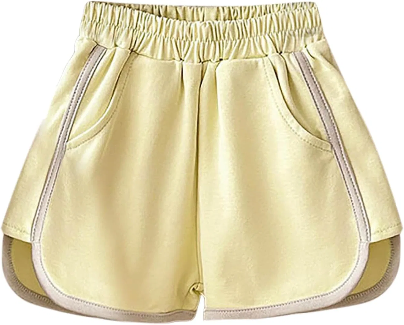 Детские шорты для активного отдыха, легкие, с карманом, Light Yellow, 1T-7T
