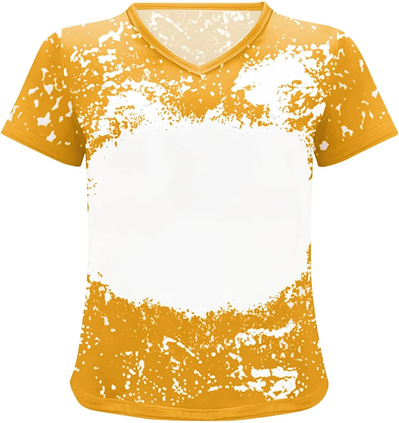Футболка с V-образным вырезом, Slim Fit, принт, туника, Yellow — фото 4