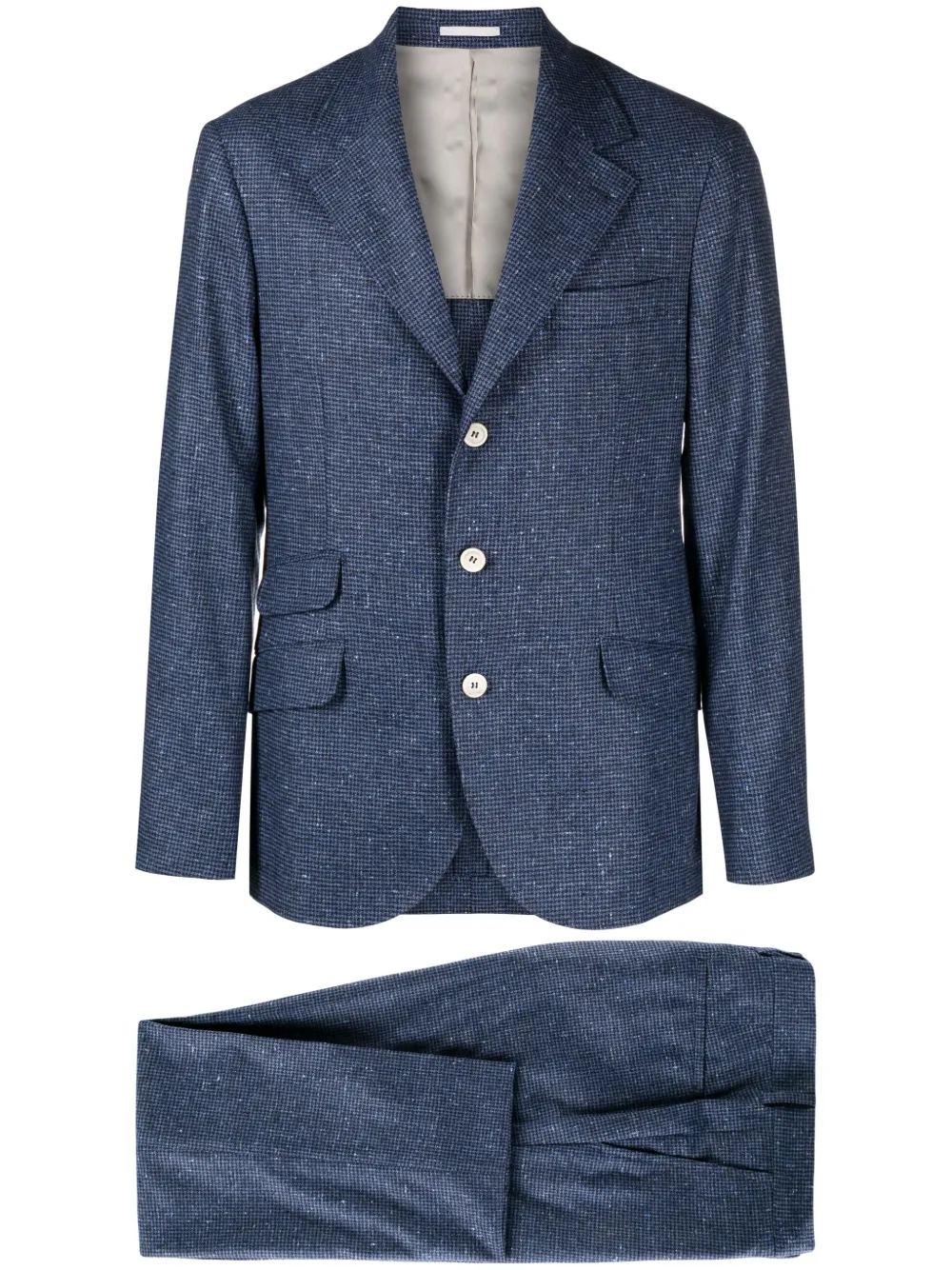

Костюм из смесовой шерсти Brunello Cucinelli, синий