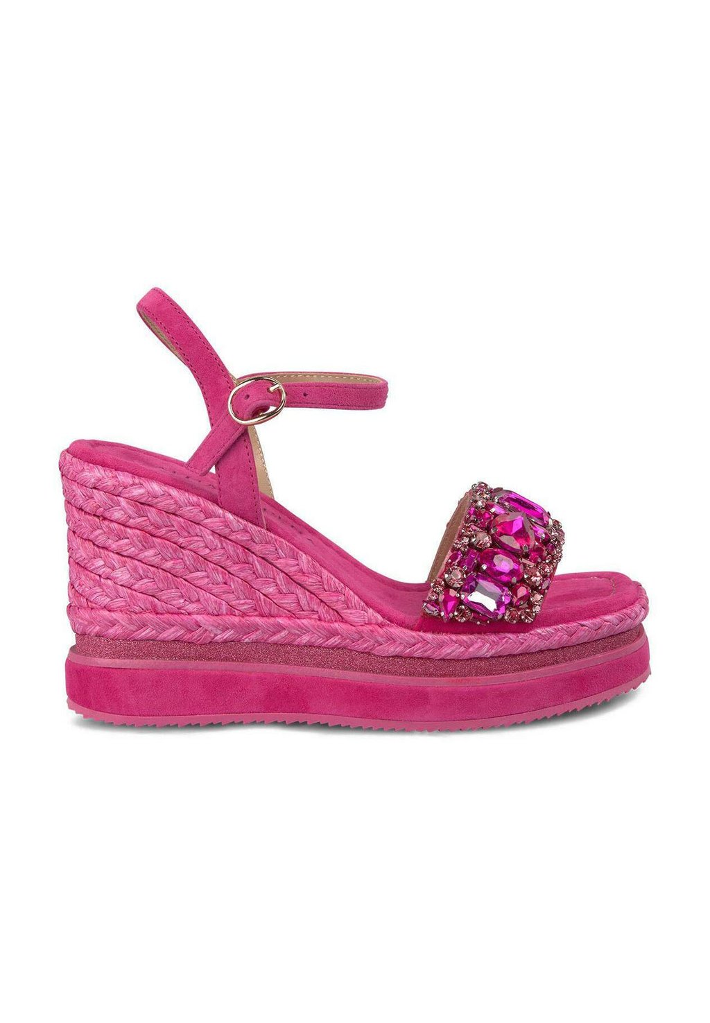 Босоножки на танкетке CON CIERRE HEBILLA - High heeled sandals Alma en Pena, цвет Fucsia Jaspeado — фото 2