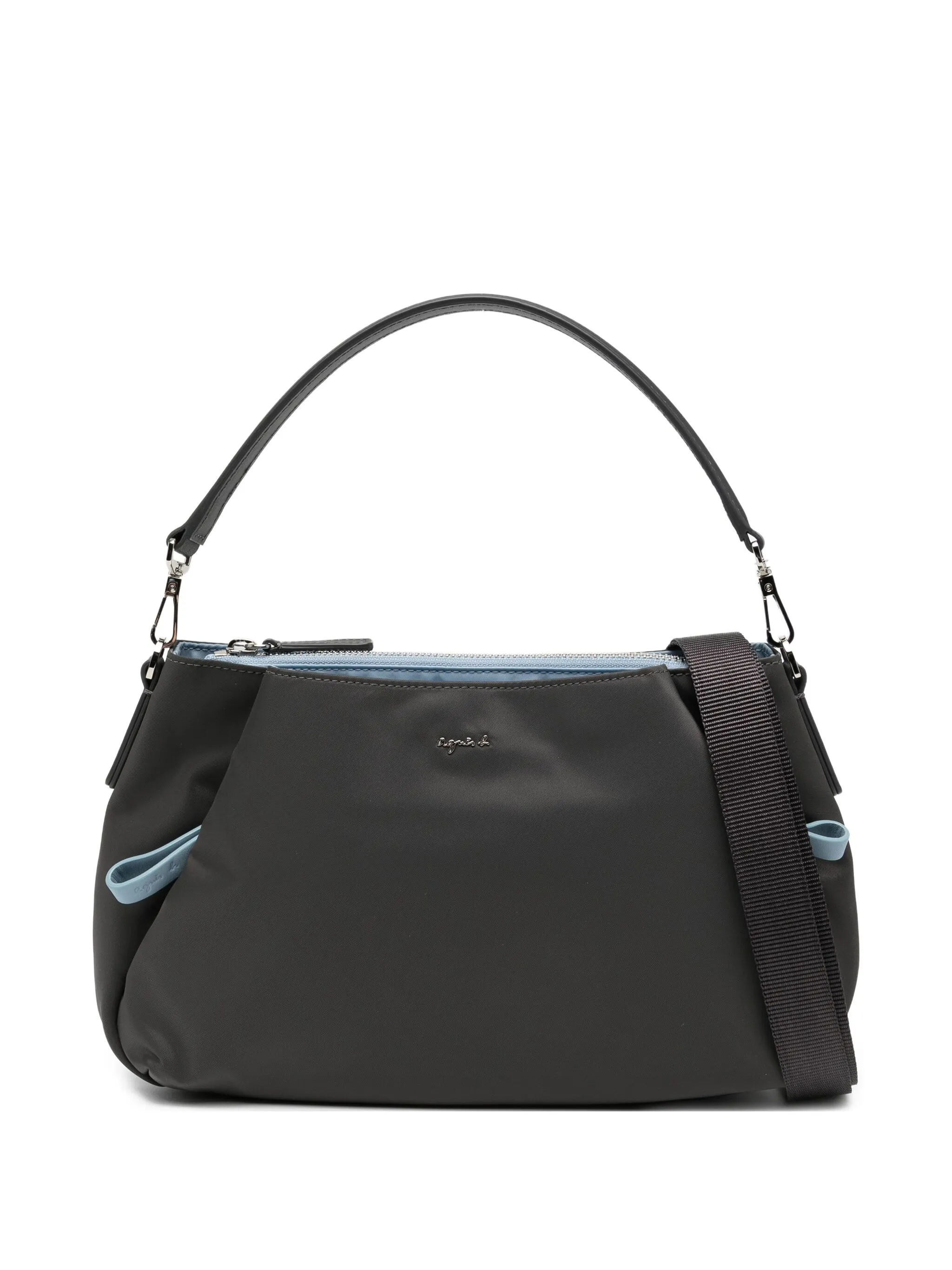 

Сумка на плечо с ручкой и ремнем Agnès B., серый