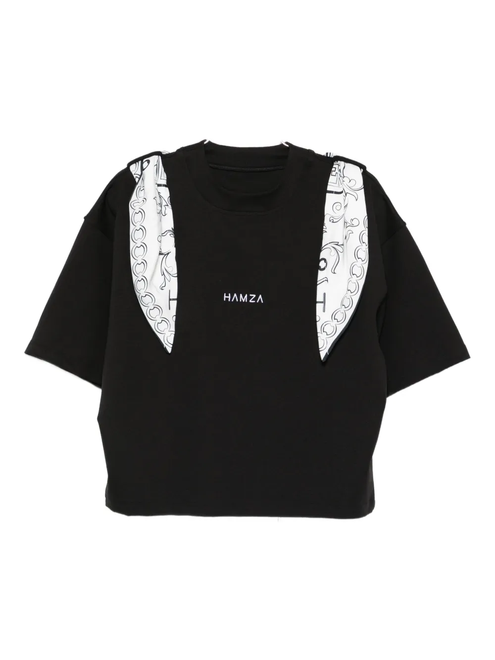 

Футболка с короткими рукавами и узором HAMZA, черный