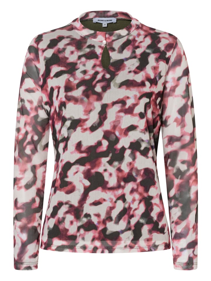 

Рубашка-сетка с акварельным принтом в виде цветов акварели More & More