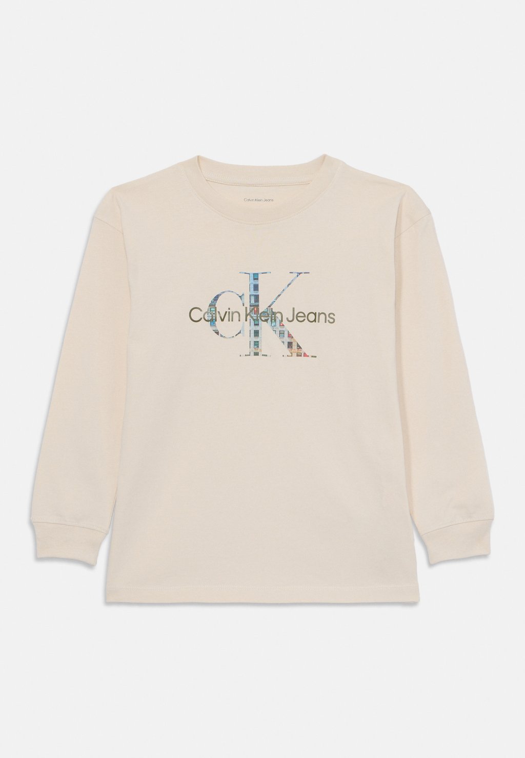 

Футболка с длинным рукавом MONOLOGO UNISEX Calvin Klein Jeans, слоновая кость