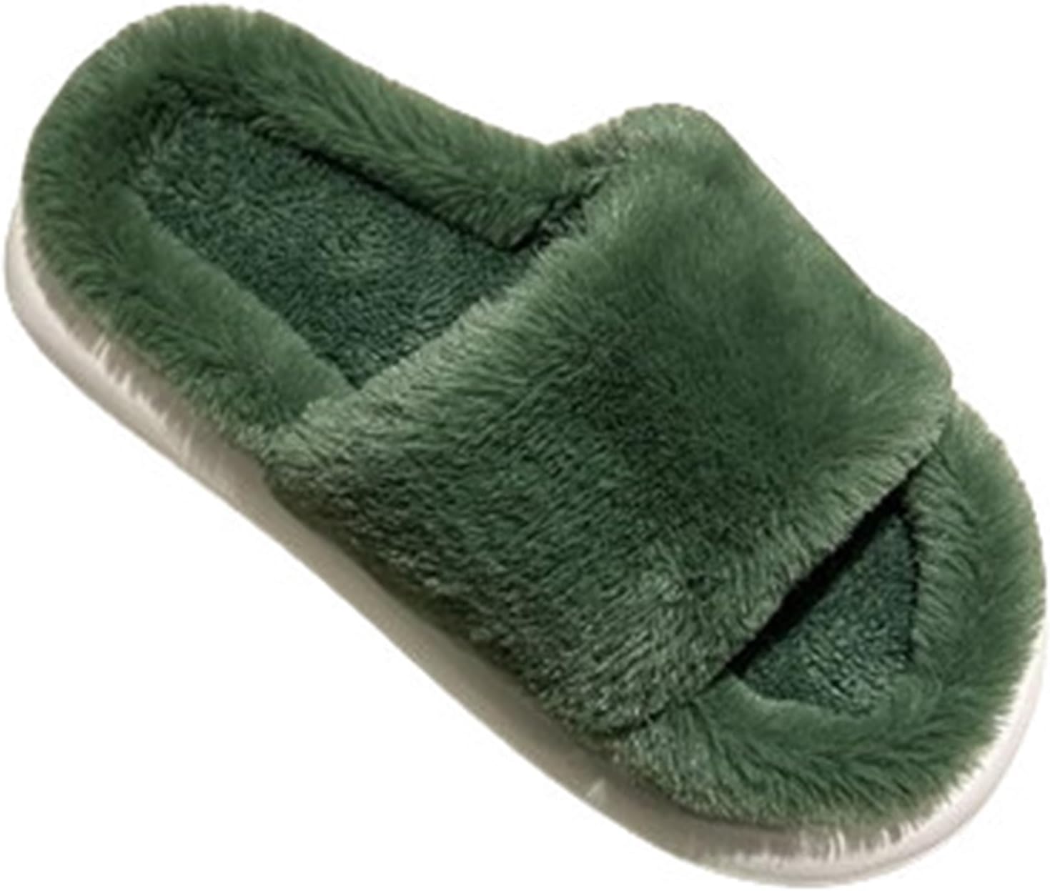 

Женские и мужские тапочки Мягкие пушистые домашние тапочки Плюшевые уютные тапочки с открытым носком Мягкие домашние обувь Комфортные для дома и улицы На ноге Дышащие обувь с толстой подошвой (36/37 EU, белый) Znel