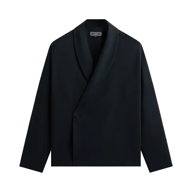 Рубашка Kith Double Crepe Long Sleeve Thompson Crossover Shirt, черный