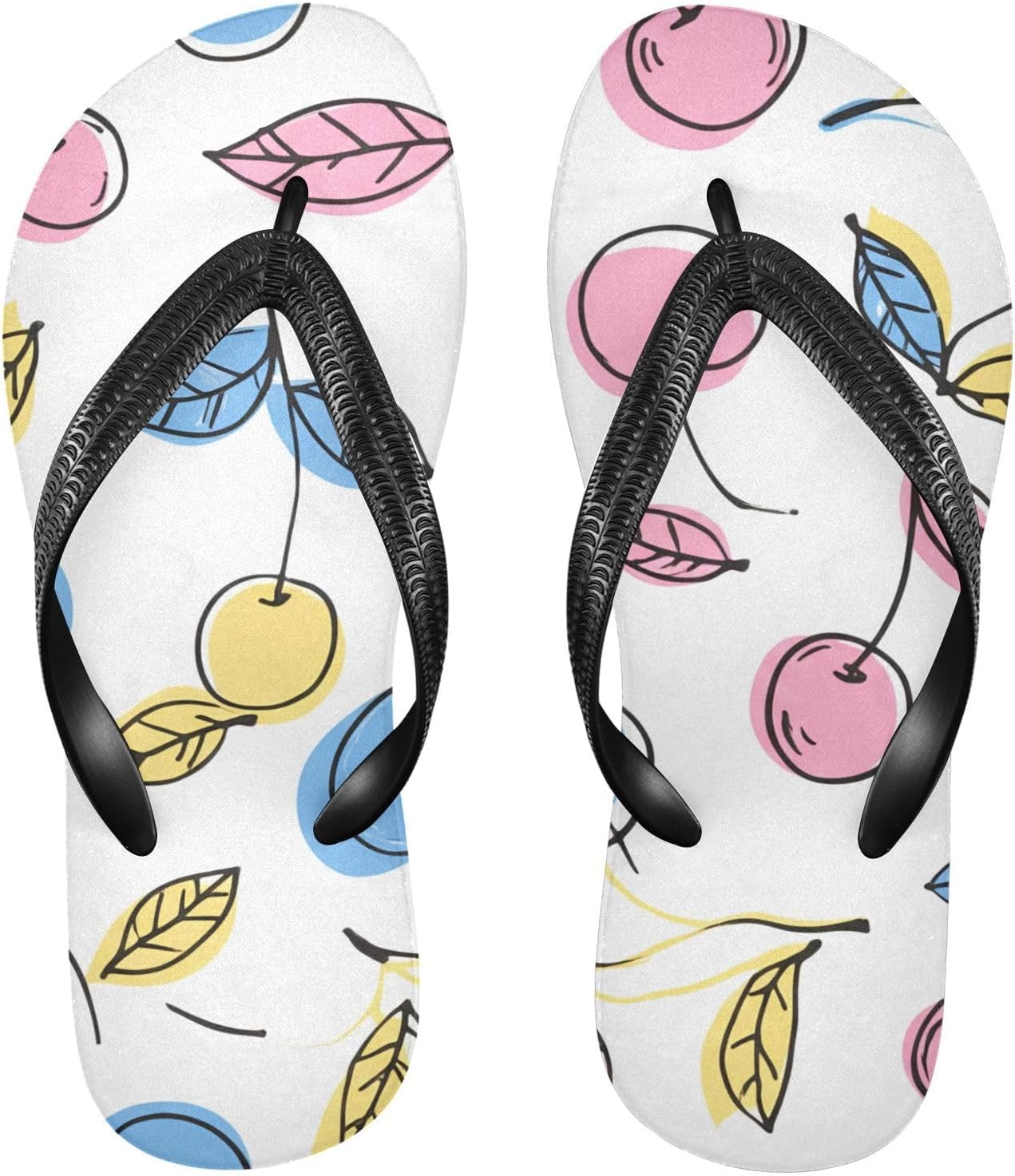 

Вишневые листья белые пляжные шлепанцы душевые сандалии на резиновой подошве против скольжения летние тапочки для женщин и мужчин Sinestour
