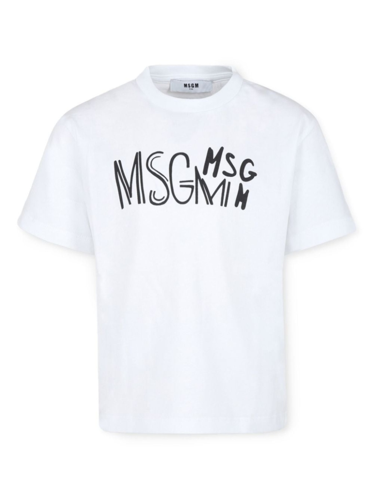 

MSGM Kids футболка из хлопка с логотипом, белый