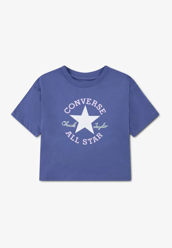 Футболка с принтом в виде фрагментов ткани Converse, Indigo Storm — фото 4