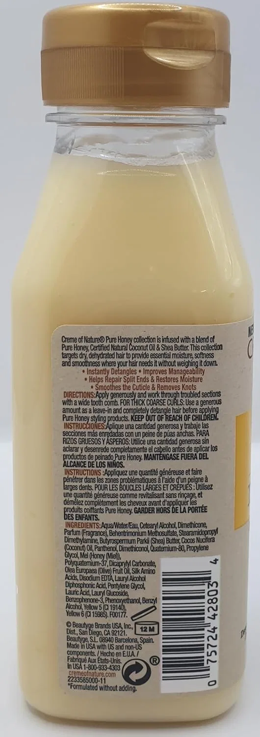 Набор для ухода за волосами Creme of Nature Pure Honey: шампунь, кондиционер и спрей-детанглер Bizzico — фото 4