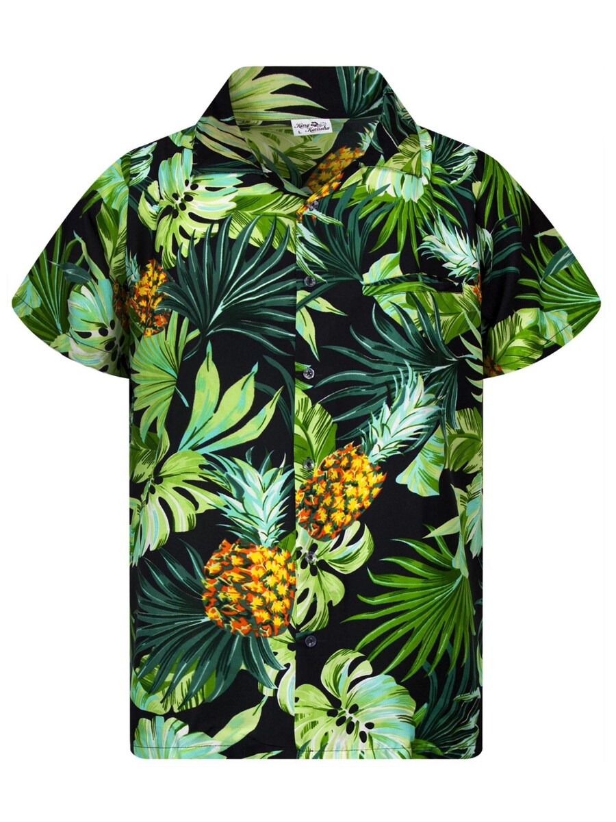 

Рубашка King Kameha Pineapple Leaves, черный