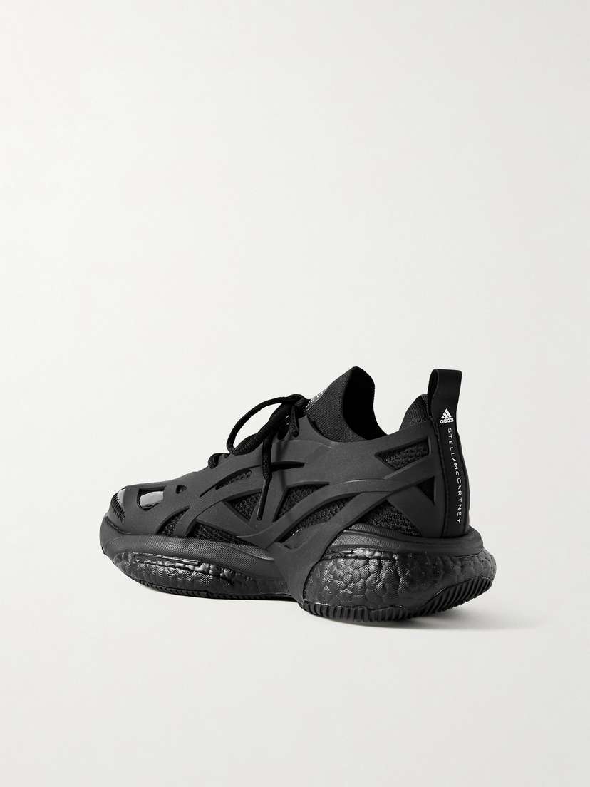 Кроссовки Solarglide Primeknit и резиновые Adidas By Stella Mccartney, черный — фото 3