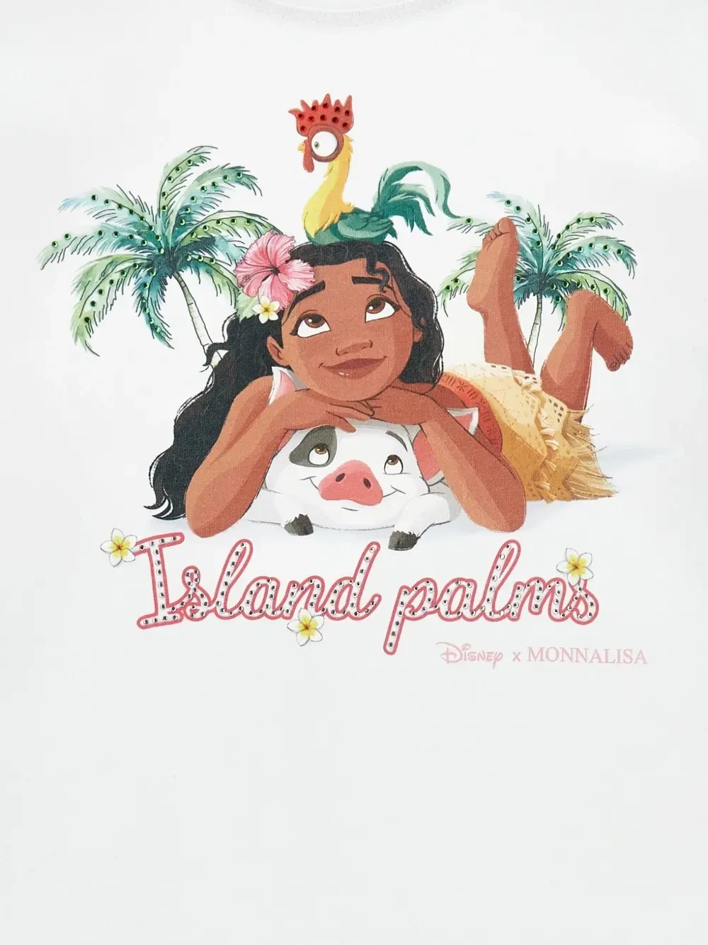 Футболка с принтом Disney Moana Monnalisa, белый — фото 3
