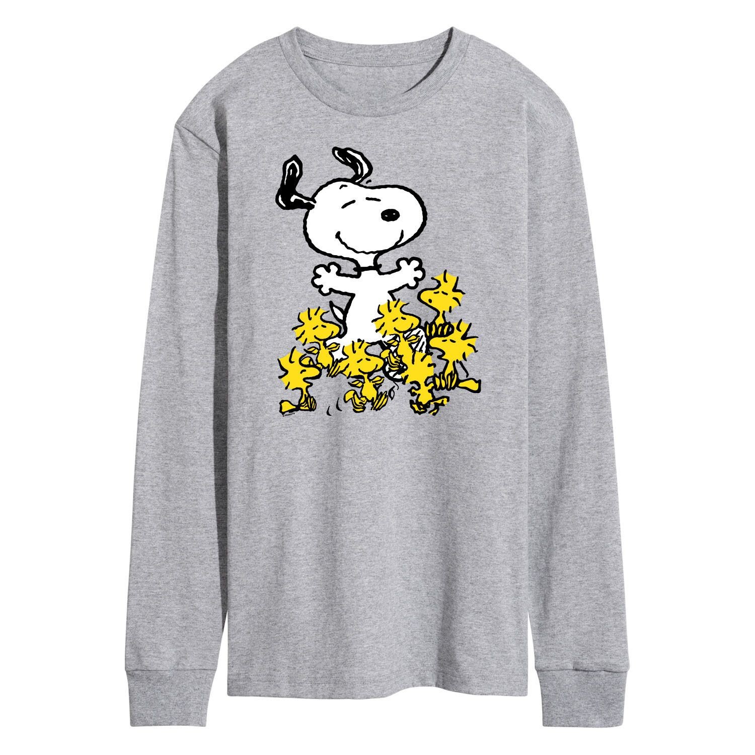 

Мужская футболка с длинными рукавами и рисунком Peanuts Party Licensed Character