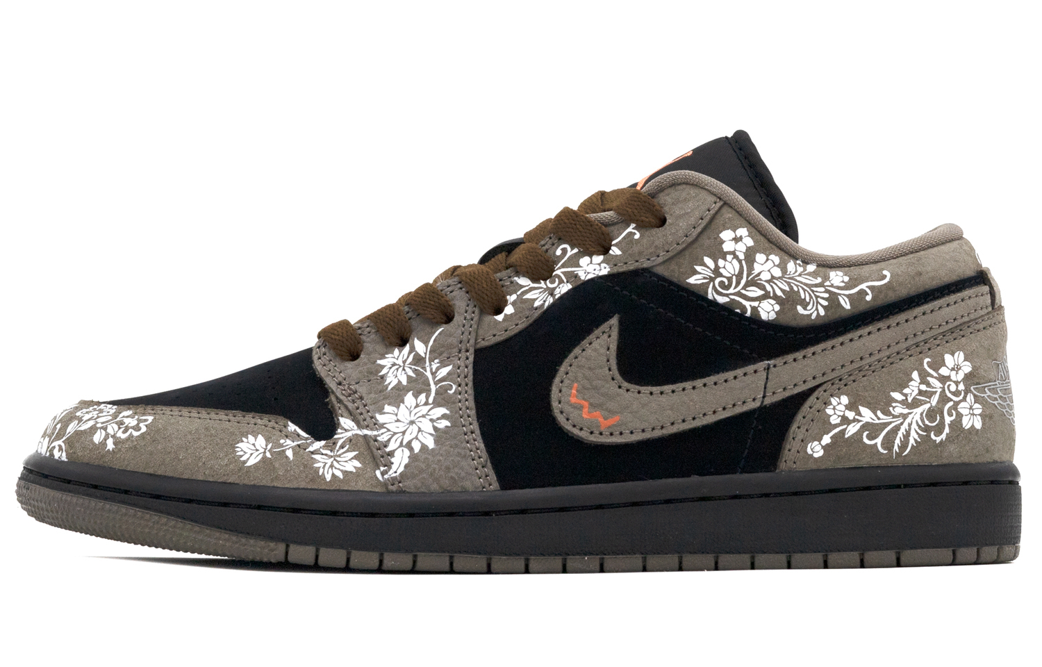 

Jordan Air 1 Abrasion Resistant Low top Vintage Basketball Shoes Unisex Brown Black